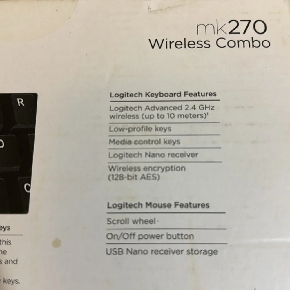Logitech Black Wireless Combo Keyboard & Scroll Mouse